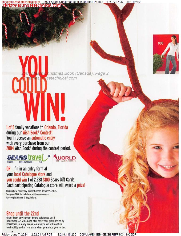 2004 Sears Christmas Book (Canada), Page 2