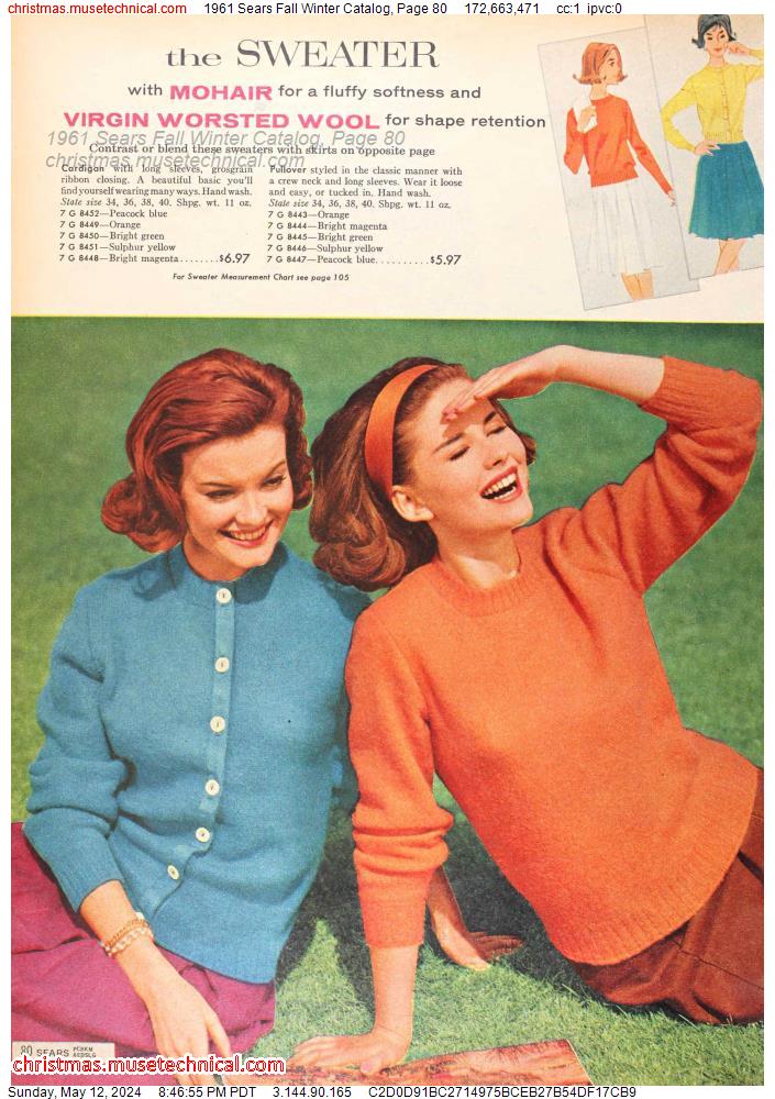 1961 Sears Fall Winter Catalog, Page 80