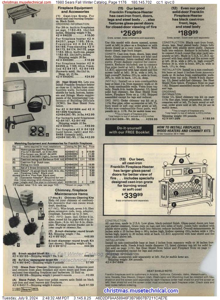 1980 Sears Fall Winter Catalog, Page 1176