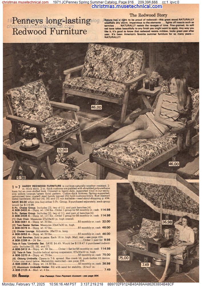 1971 JCPenney Spring Summer Catalog, Page 816