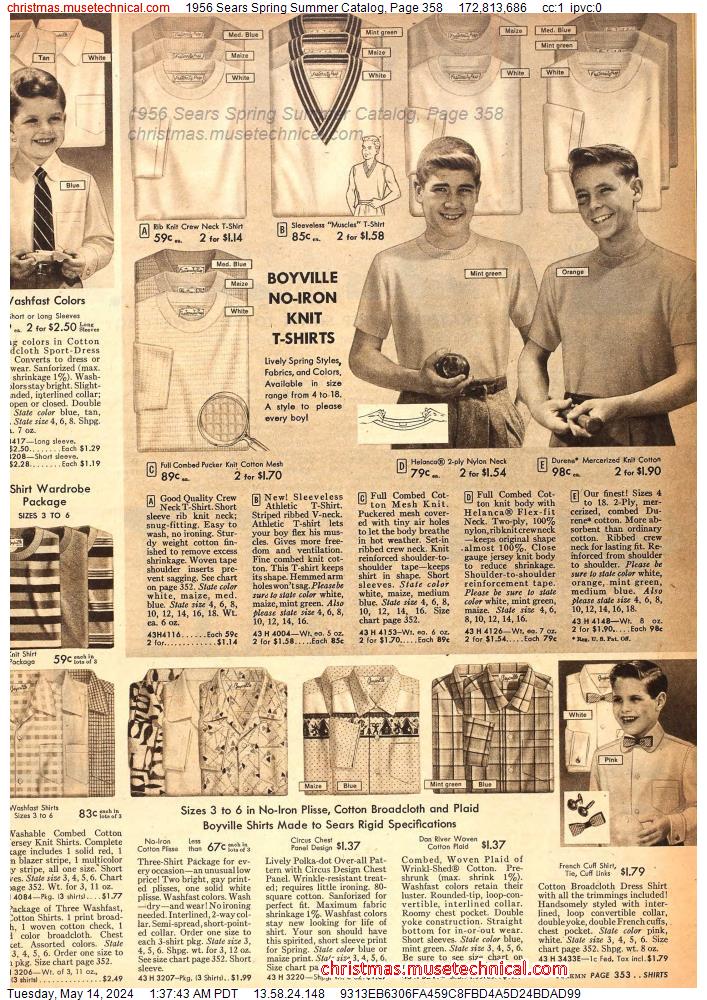 1956 Sears Spring Summer Catalog, Page 358