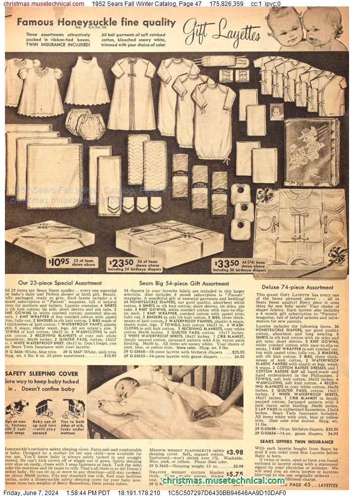 1952 Sears Fall Winter Catalog, Page 47