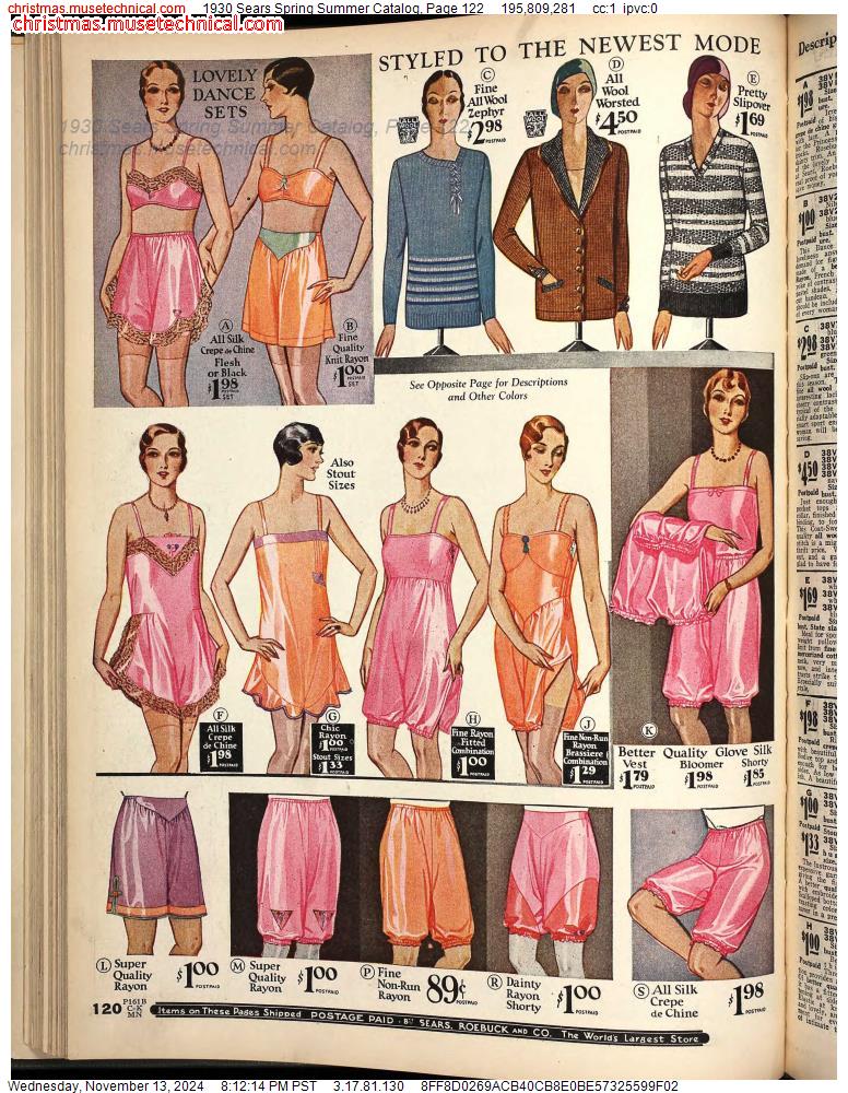 1930 Sears Spring Summer Catalog, Page 122