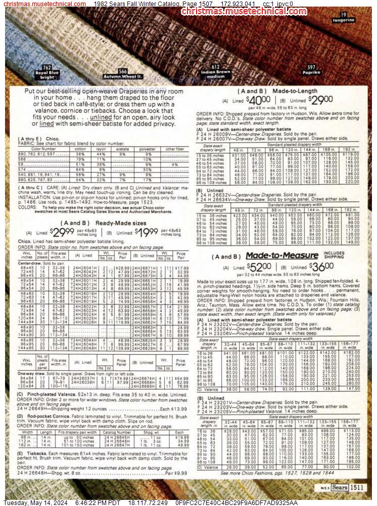 1982 Sears Fall Winter Catalog, Page 1507