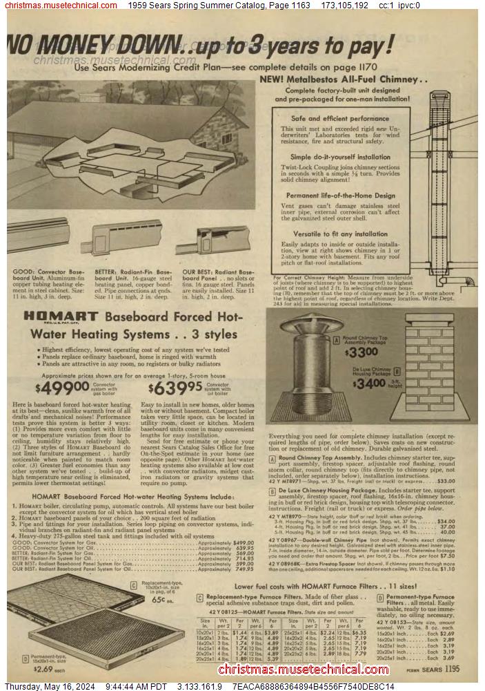 1959 Sears Spring Summer Catalog, Page 1163