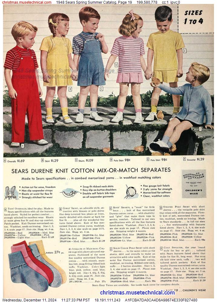 1948 Sears Spring Summer Catalog, Page 19