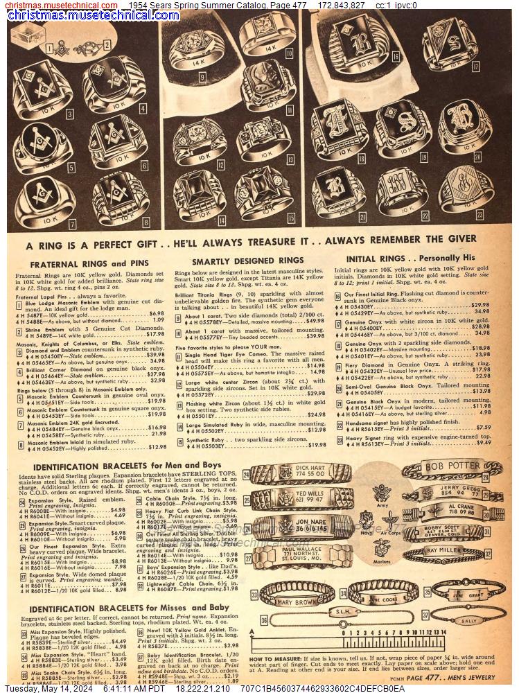 1954 Sears Spring Summer Catalog, Page 477