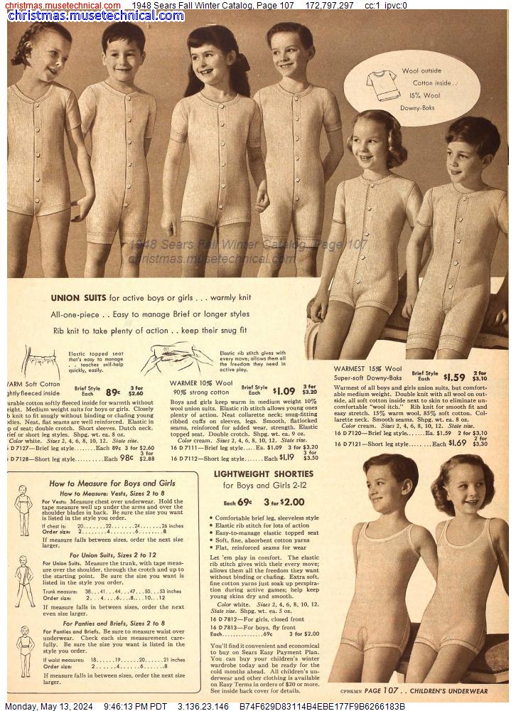1948 Sears Fall Winter Catalog, Page 107