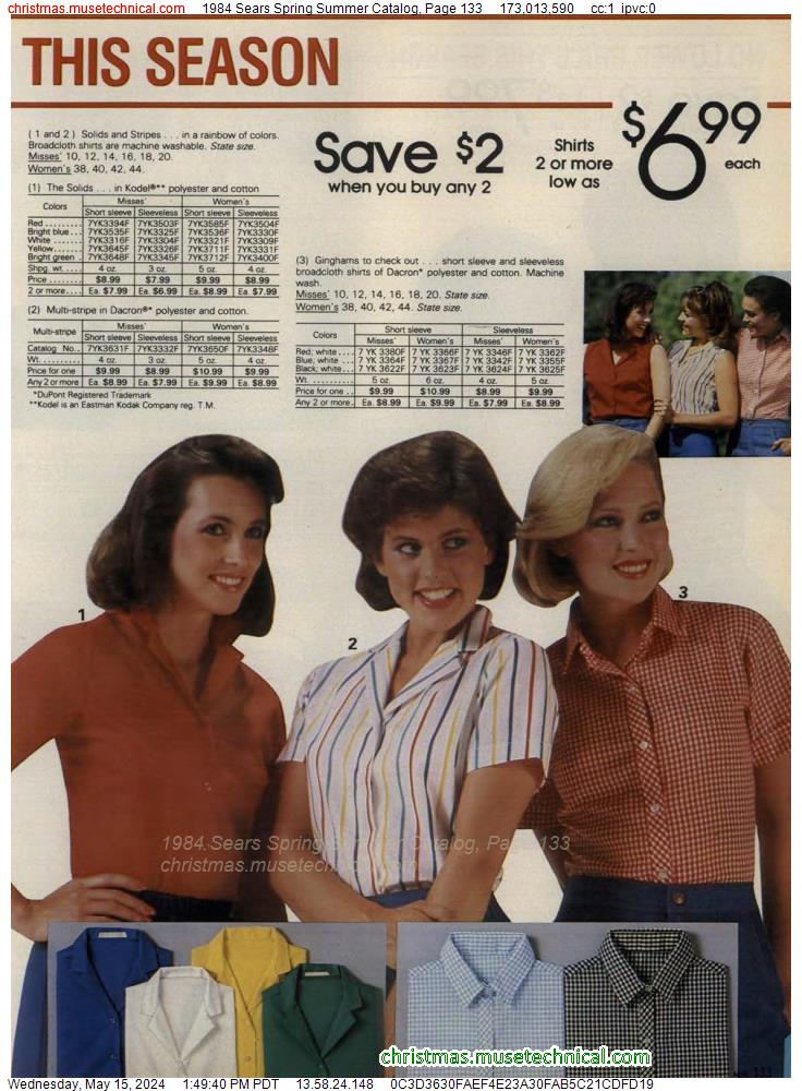 1984 Sears Spring Summer Catalog, Page 133