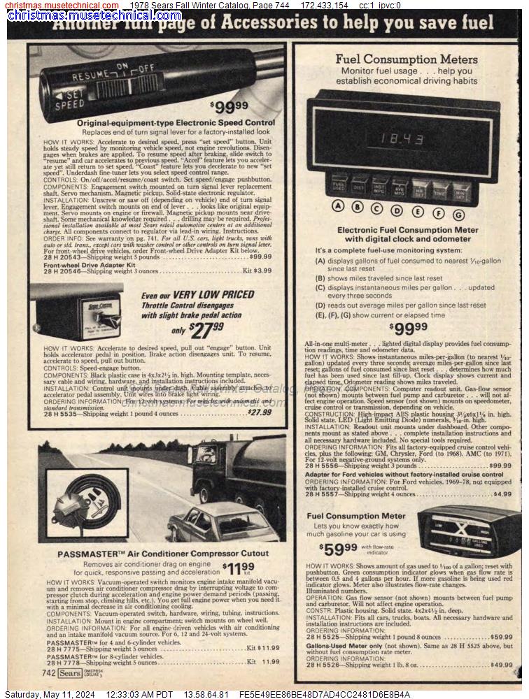1978 Sears Fall Winter Catalog, Page 744