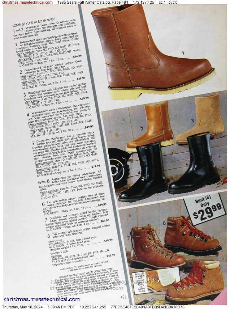 1985 Sears Fall Winter Catalog, Page 491