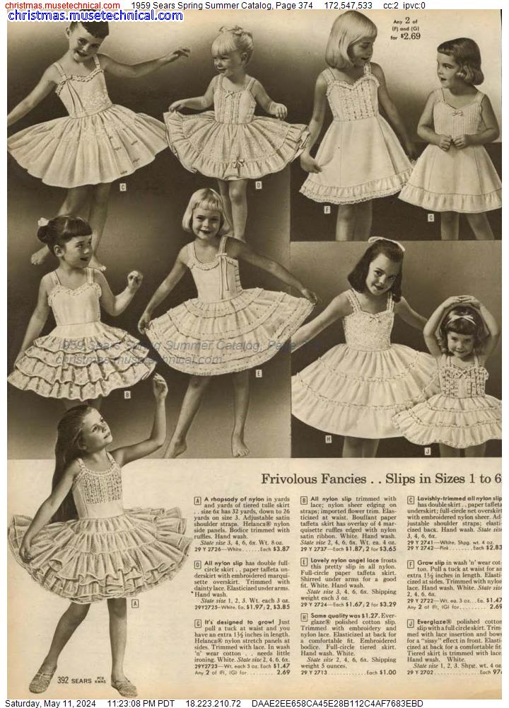 1959 Sears Spring Summer Catalog, Page 374
