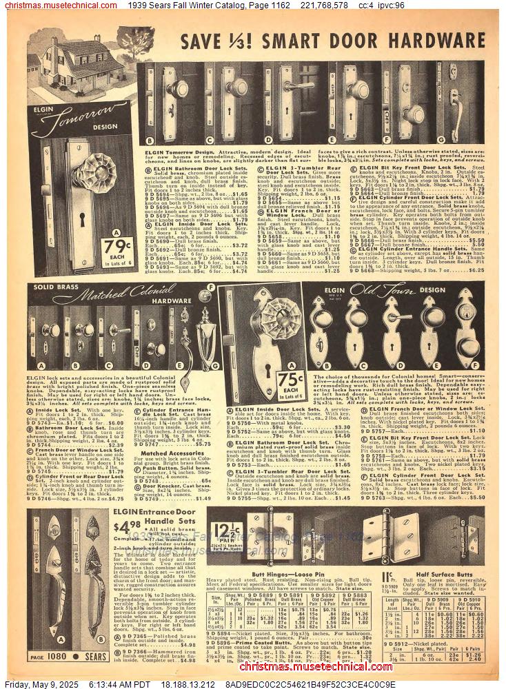 1939 Sears Fall Winter Catalog, Page 1162