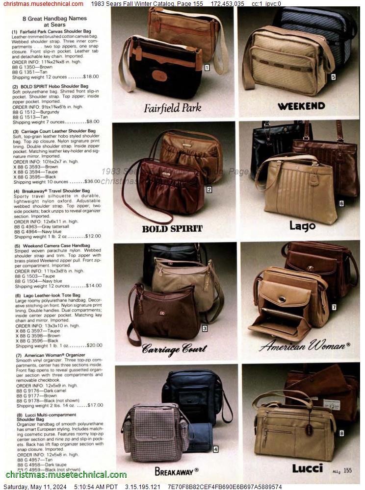 1983 Sears Fall Winter Catalog, Page 155