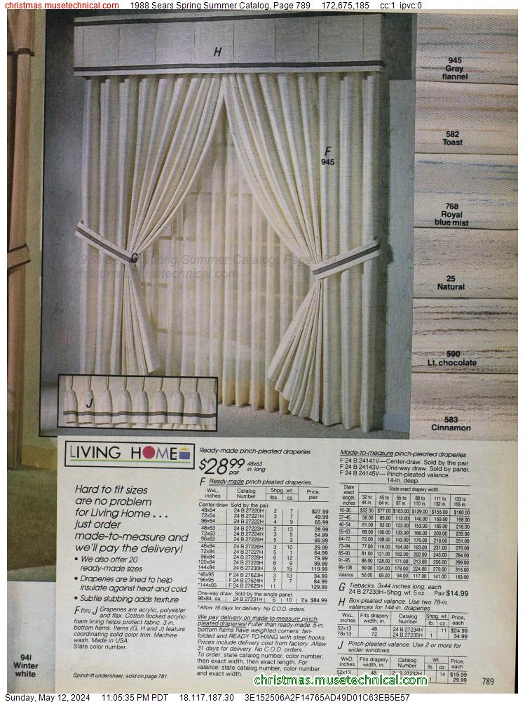 1988 Sears Spring Summer Catalog, Page 789