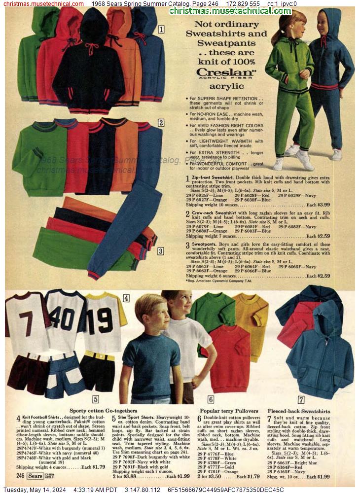 1968 Sears Spring Summer Catalog, Page 246