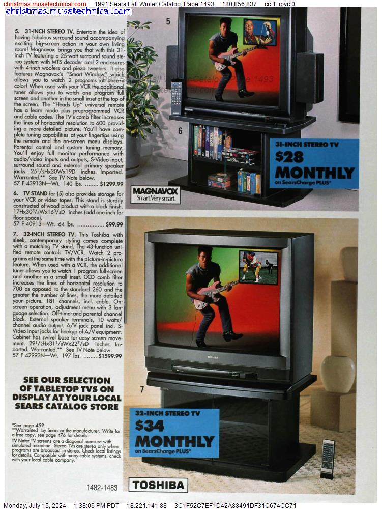 1991 Sears Fall Winter Catalog, Page 1493
