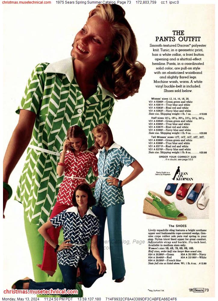 1975 Sears Spring Summer Catalog, Page 73