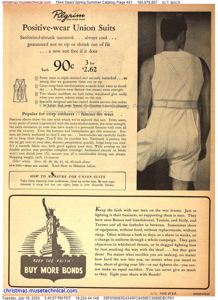 1944 Sears Spring Summer Catalog, Page 491
