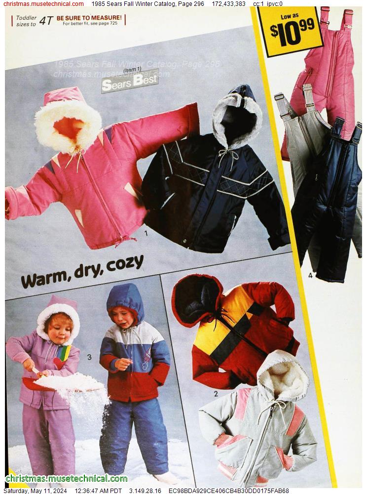 1985 Sears Fall Winter Catalog, Page 296