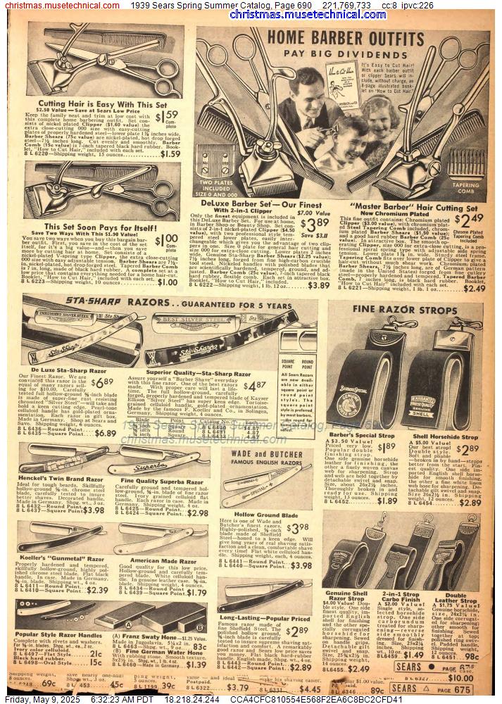 1939 Sears Spring Summer Catalog, Page 690