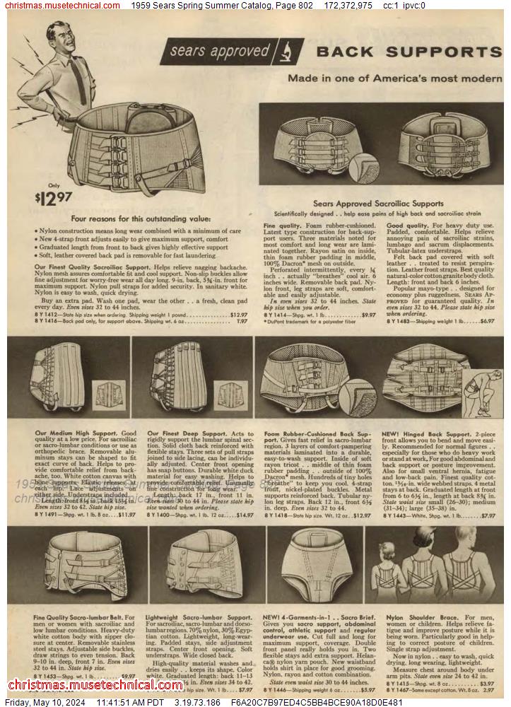 1959 Sears Spring Summer Catalog, Page 802