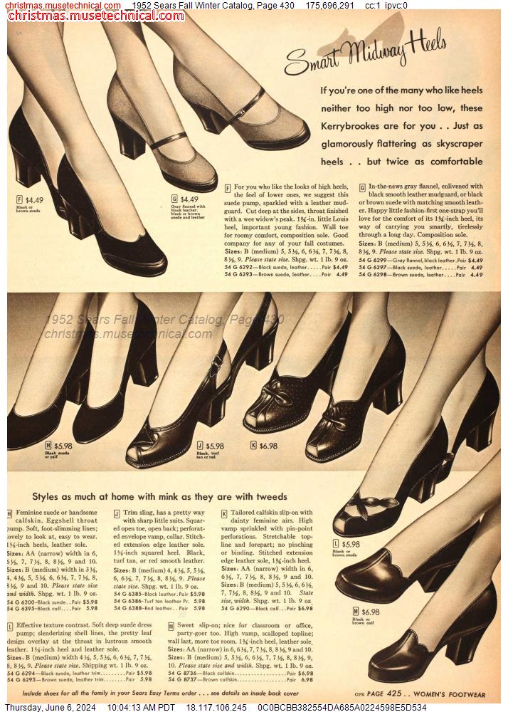 1952 Sears Fall Winter Catalog, Page 430