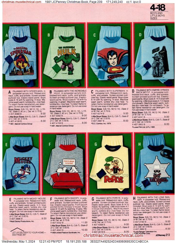1981 JCPenney Christmas Book, Page 209