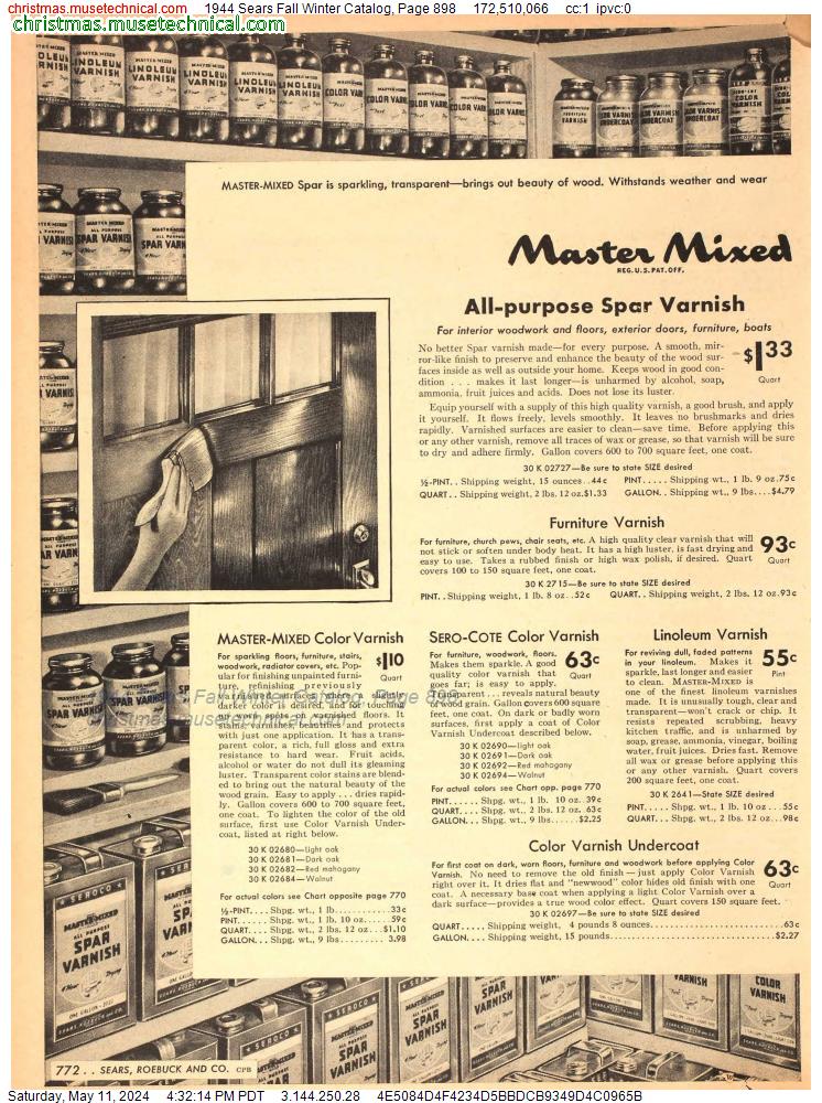 1944 Sears Fall Winter Catalog, Page 898