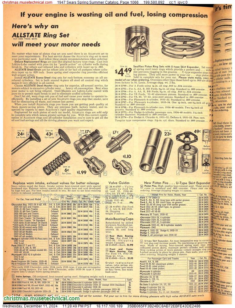 1947 Sears Spring Summer Catalog, Page 1066