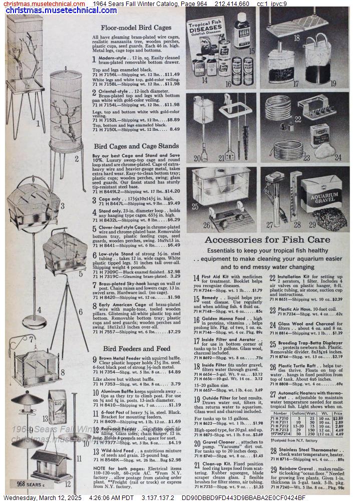 1964 Sears Fall Winter Catalog, Page 964