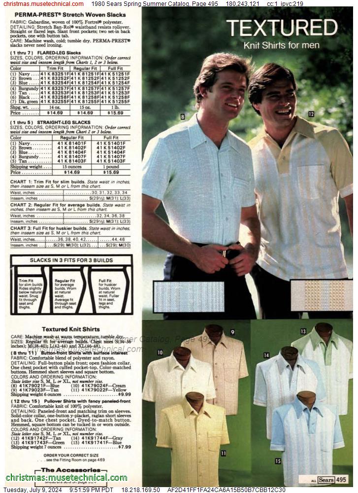 1980 Sears Spring Summer Catalog, Page 495