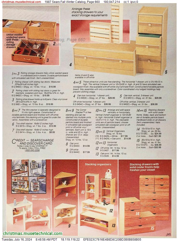 1987 Sears Fall Winter Catalog, Page 660