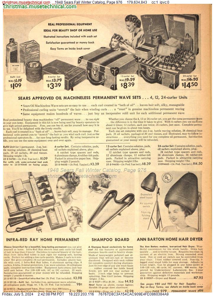 1948 Sears Fall Winter Catalog, Page 976