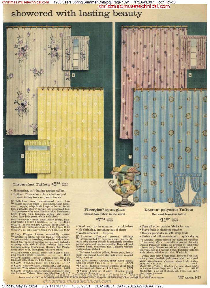1960 Sears Spring Summer Catalog, Page 1391