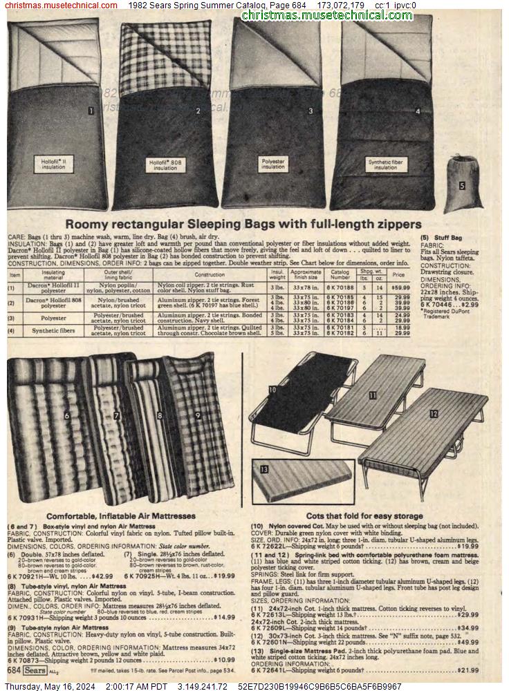 1982 Sears Spring Summer Catalog, Page 684