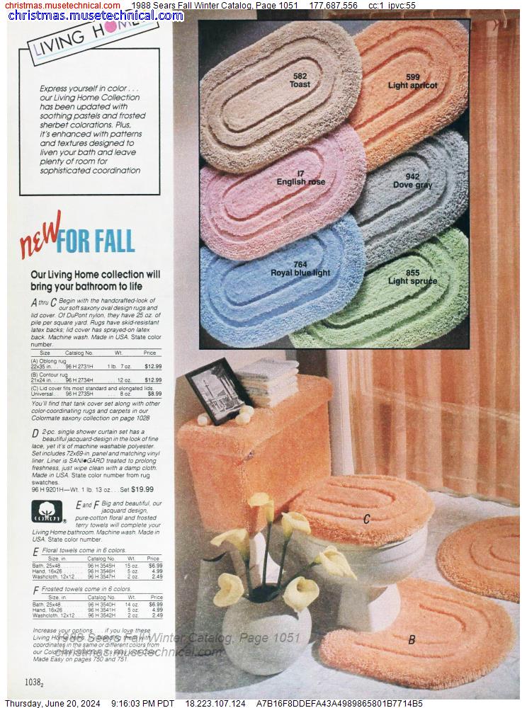 1988 Sears Fall Winter Catalog, Page 1051