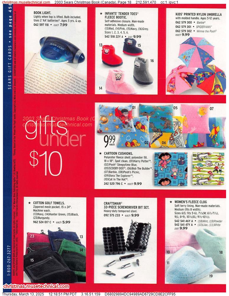 2003 Sears Christmas Book (Canada), Page 18