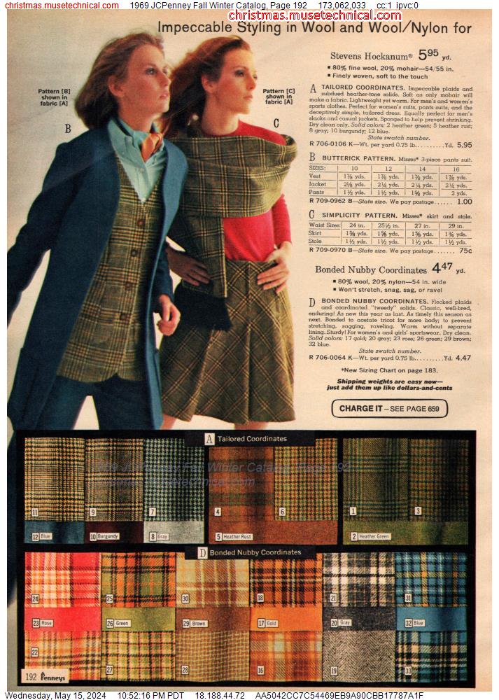 1969 JCPenney Fall Winter Catalog, Page 192