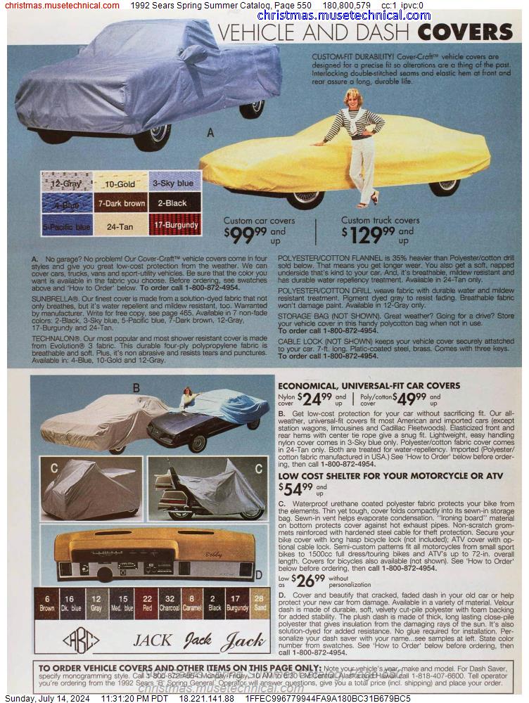 1992 Sears Spring Summer Catalog, Page 550
