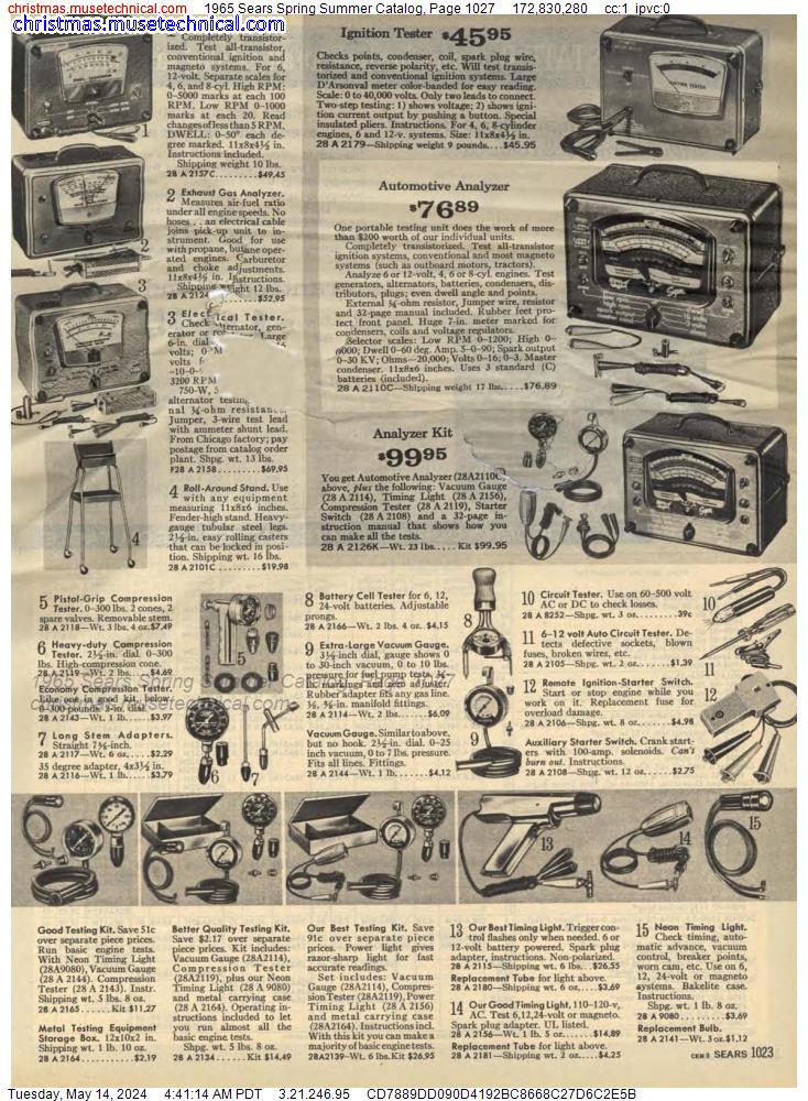 1965 Sears Spring Summer Catalog, Page 1027