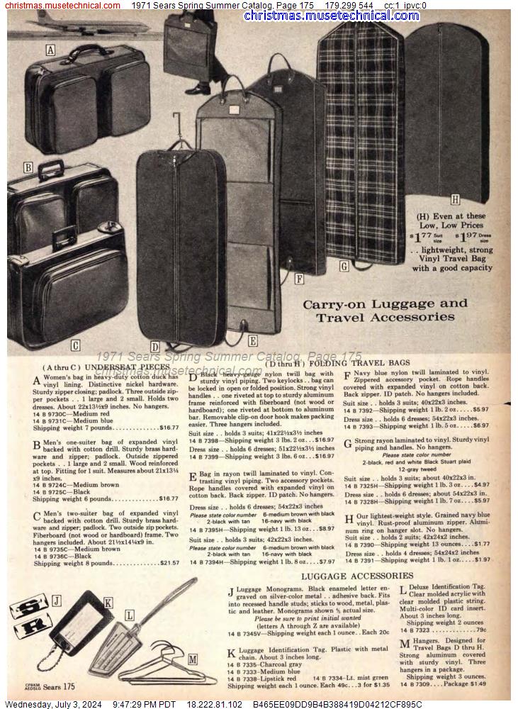 1971 Sears Spring Summer Catalog, Page 175
