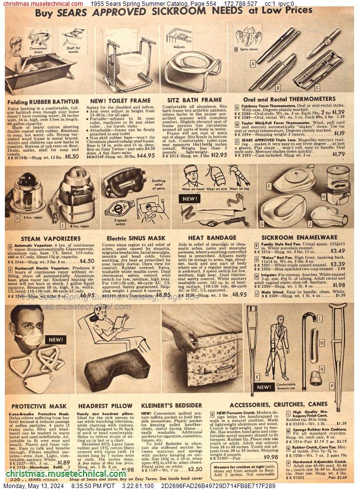 1955 Sears Spring Summer Catalog, Page 554