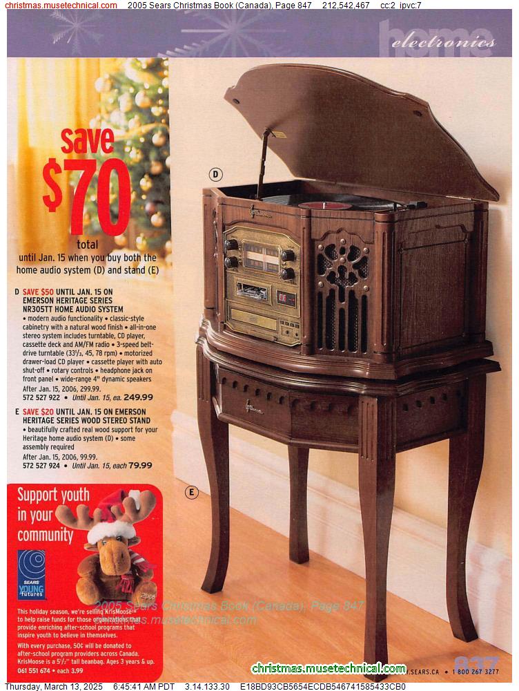 2005 Sears Christmas Book (Canada), Page 847