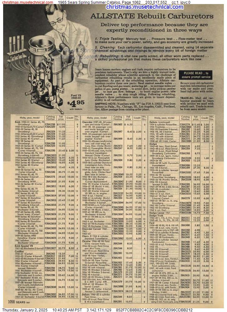 1965 Sears Spring Summer Catalog, Page 1062