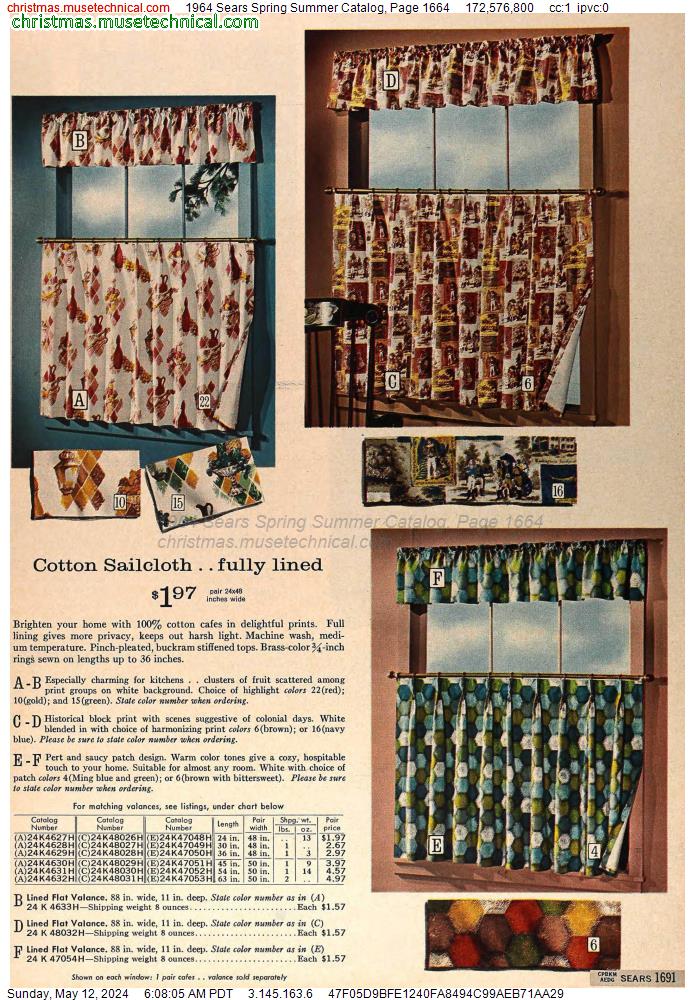 1964 Sears Spring Summer Catalog, Page 1664