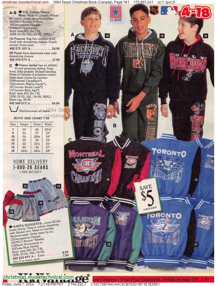 1994 Sears Christmas Book (Canada), Page 161