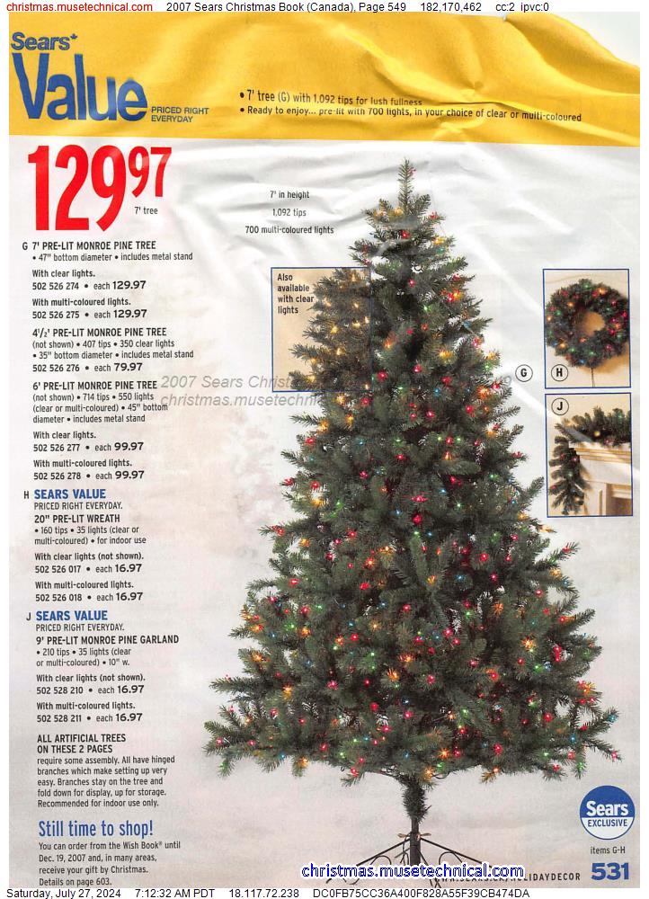 2007 Sears Christmas Book (Canada), Page 549