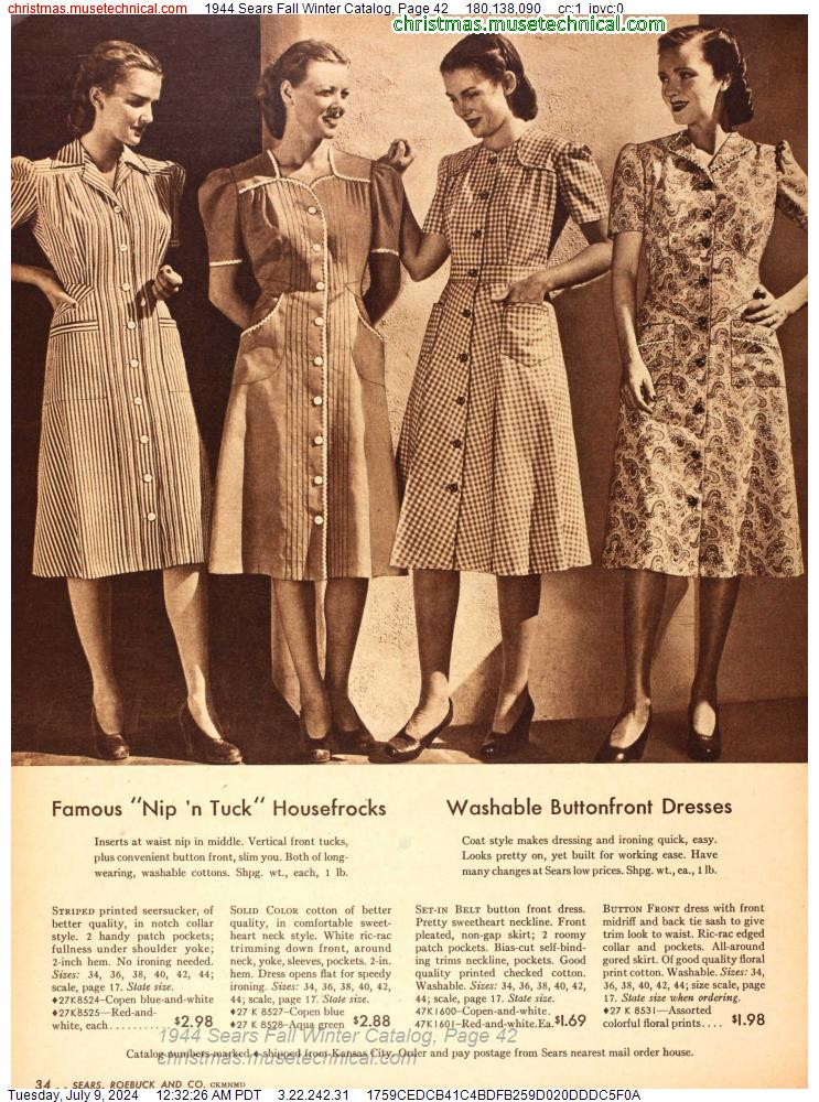 1944 Sears Fall Winter Catalog, Page 42