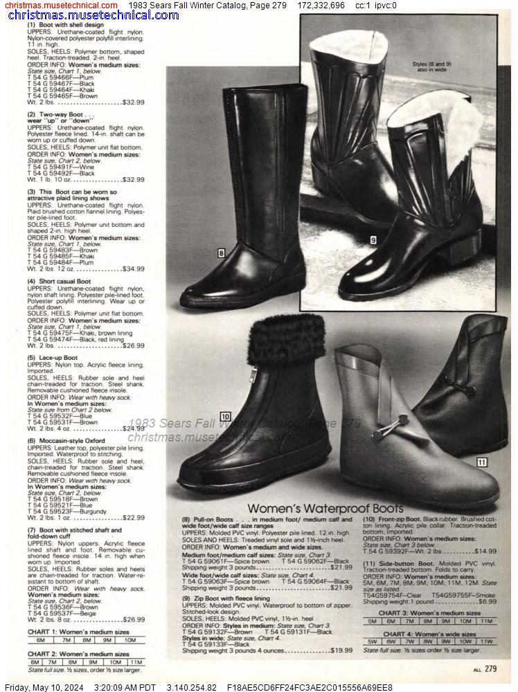 1983 Sears Fall Winter Catalog, Page 279
